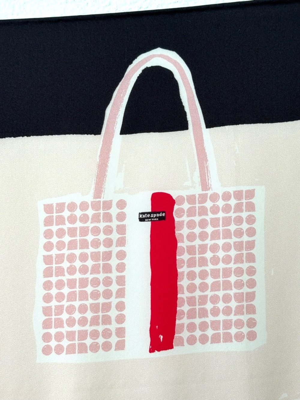 Kate Spade New York "Things We Love" Scarf NWT silk square Shopping Bags Design - Picture 3 of 6